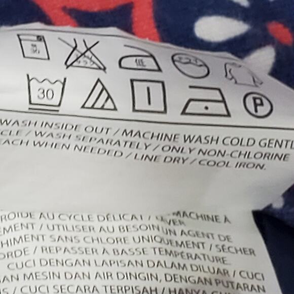 Old Navy "The Diva" Daisy Ankle Pants Salmon Pink Blue Size 8 Regular - Picture 6 of 10